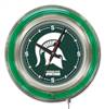 Michigan State University 15 inch Double Neon Wall Clock