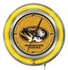 University of Missouri 15 inch Double Neon Wall Clock