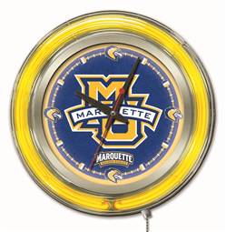 Marquette University 15 inch Double Neon Wall Clock