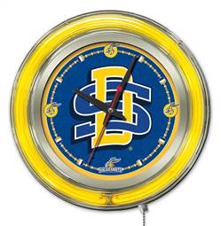 South Dakota State University 15 inch Double Neon Wall Clock