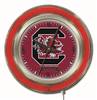 University of South Carolina 15 inch Double Neon Wall Clock