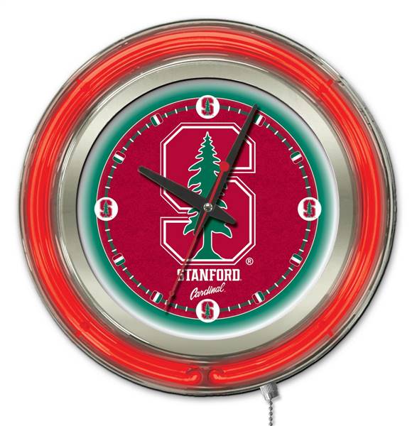 Stanford University 15 inch Double Neon Wall Clock