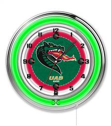 University of Alabama at Birmingham 19 inch Double Neon Wall Clock