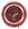 Arizona Coyotes 19 inch Double Neon Wall Clock