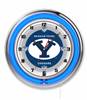 Brigham Young University 19 inch Double Neon Wall Clock