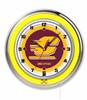 Central Michigan University 19 inch Double Neon Wall Clock