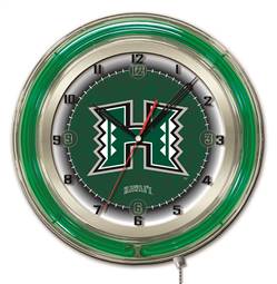 University of Hawaii 19 inch Double Neon Wall Clock