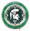 Michigan State University 19 inch Double Neon Wall Clock