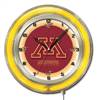 University of Minnesota 19 inch Double Neon Wall Clock