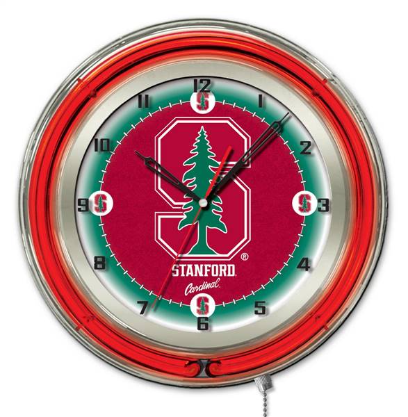 Stanford University 19 inch Double Neon Wall Clock