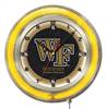 Wake Forest University 19 inch Double Neon Wall Clock