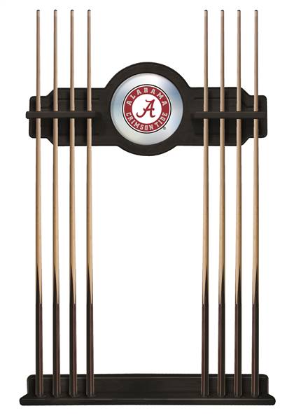 University of Alabama (Script A) Solid Wood Cue Rack with a Black Finish