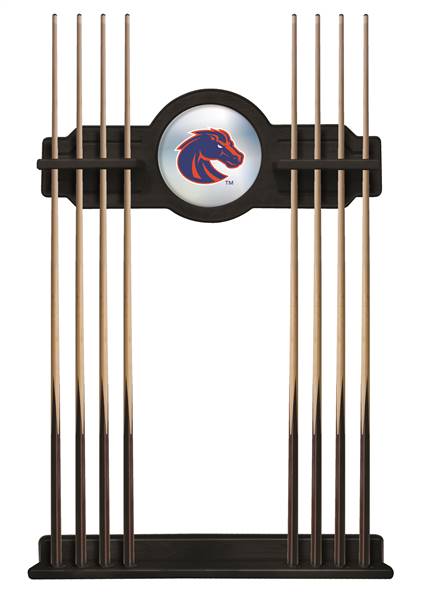 Boise State University Solid Wood Cue Rack with a Black Finish