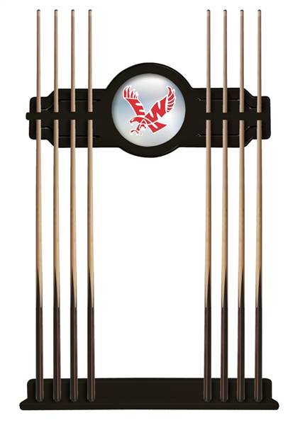 Eastern Washington University Solid Wood Cue Rack with a Black Finish