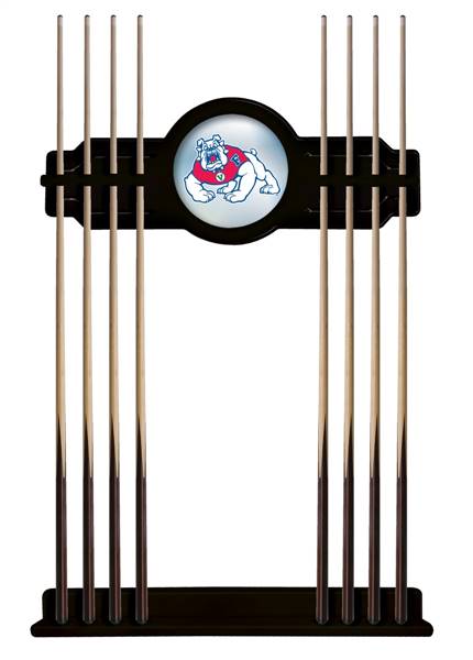 Fresno State University Solid Wood Cue Rack with a Black Finish