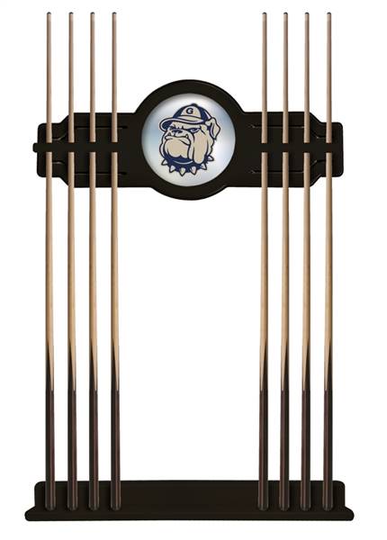 Georgetown University Solid Wood Cue Rack with a Black Finish