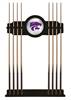 Kansas State University Solid Wood Cue Rack with a Black Finish