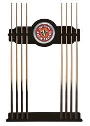 University of Louisiana at Lafayette Solid Wood Cue Rack with a Black Finish