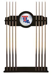 Louisiana Tech University Solid Wood Cue Rack with a Black Finish