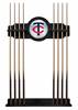 Minnesota Twins Solid Wood Cue Rack with a Black Finish