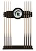 Michigan State University Solid Wood Cue Rack with a Black Finish