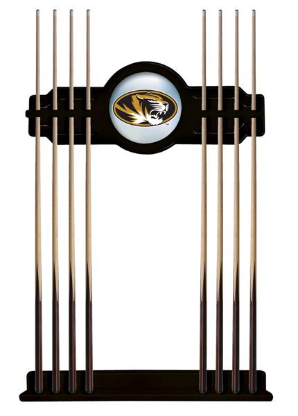 University of Missouri Solid Wood Cue Rack with a Black Finish