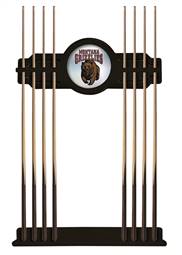 University of Montana Solid Wood Cue Rack with a Black Finish