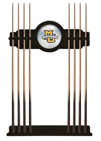 Marquette University Solid Wood Cue Rack with a Black Finish