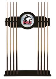 University of Northern Illinois Solid Wood Cue Rack with a Black Finish