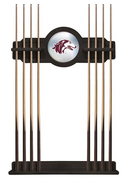 Southern Illinois University Solid Wood Cue Rack with a Black Finish