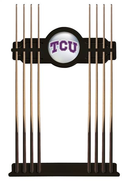 TCU Solid Wood Cue Rack with a Black Finish