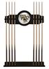 Wake Forest University Solid Wood Cue Rack with a Black Finish