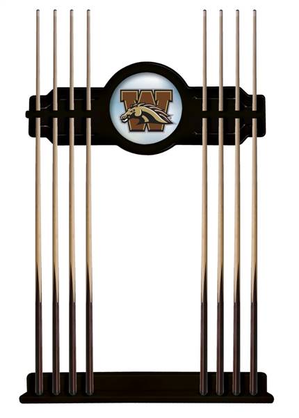 Western Michigan University Solid Wood Cue Rack with a Black Finish