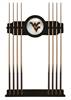 West Virginia University Solid Wood Cue Rack with a Black Finish