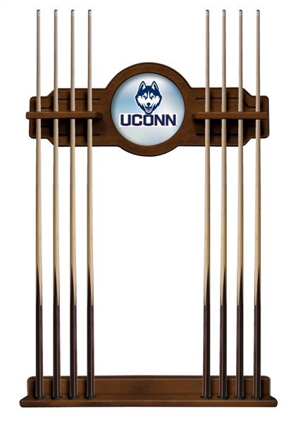 University of Connecticut Solid Wood Cue Rack with a Chardonnay Finish