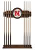 University of Nebraska Solid Wood Cue Rack with a Chardonnay Finish