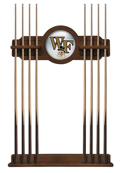 Wake Forest University Solid Wood Cue Rack with a Chardonnay Finish