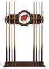 University of Wisconsin (W) Solid Wood Cue Rack with a Chardonnay Finish