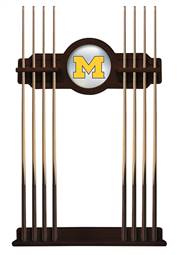 University of Michigan Solid Wood Cue Rack with a English Tudor Finish