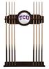 TCU Solid Wood Cue Rack with a English Tudor Finish