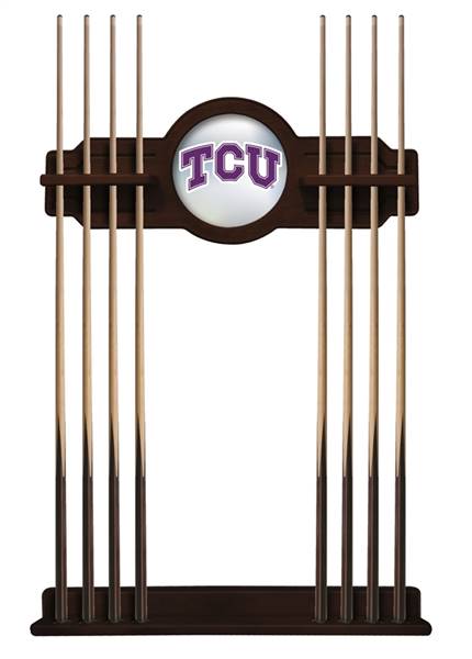 TCU Solid Wood Cue Rack with a English Tudor Finish