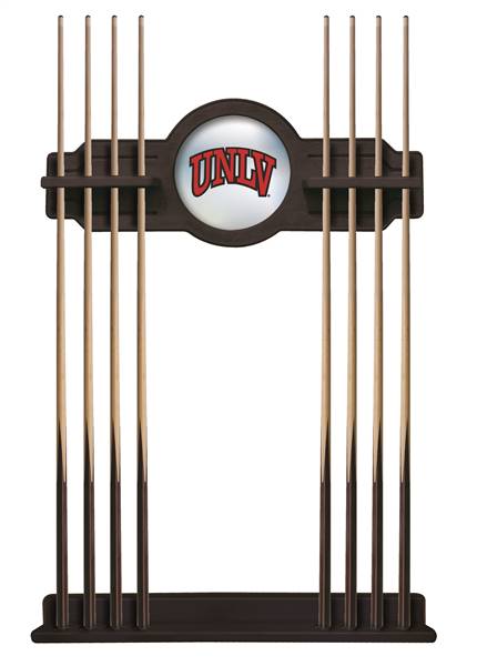 University of Nevada Las Vegas Solid Wood Cue Rack with a English Tudor Finish