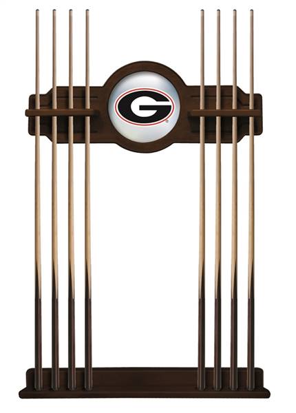 University of Georgia (G) Solid Wood Cue Rack with a Navajo Finish