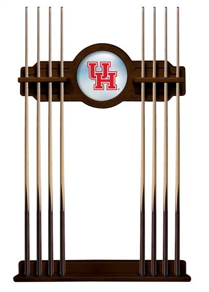 University of Houston Solid Wood Cue Rack with a Navajo Finish