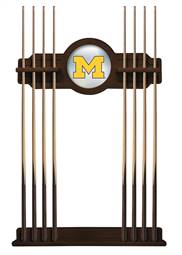 University of Michigan Solid Wood Cue Rack with a Navajo Finish