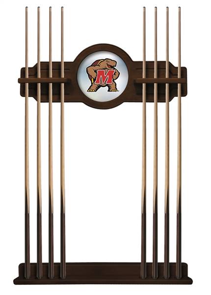 University of Maryland Solid Wood Cue Rack with a Navajo Finish