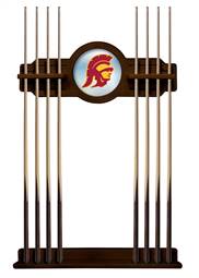 University of Southern California Solid Wood Cue Rack with a Navajo Finish
