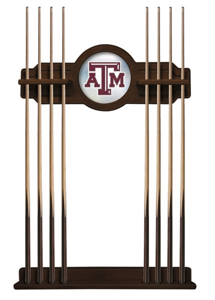 Texas A&M Solid Wood Cue Rack with a Navajo Finish