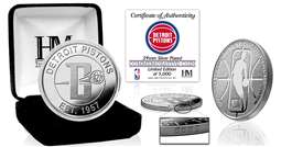 Detroit Pistons Silver Mint Coin  