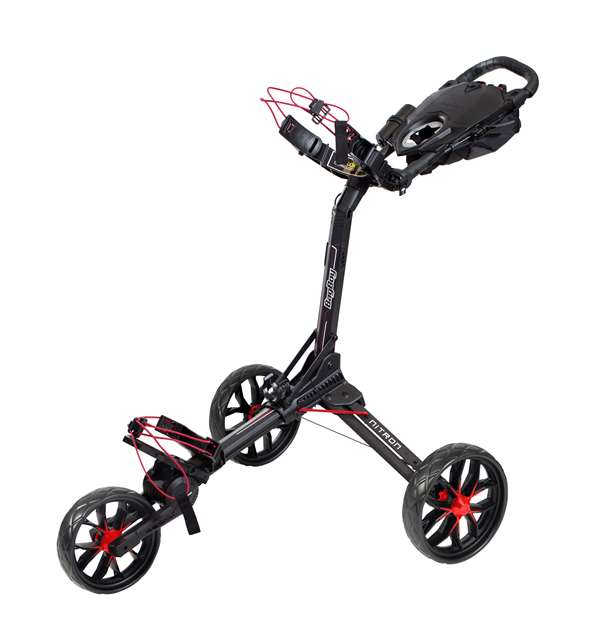BagBoy Nitron Auto-Open Golf Bag Push Cart Black/Red/Silver